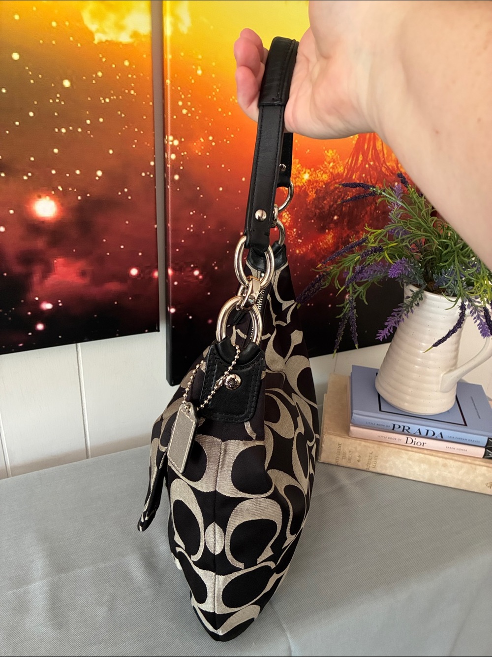 Coach Signature Canvas Kristin Shoulder Bag - Picture 4 of 10